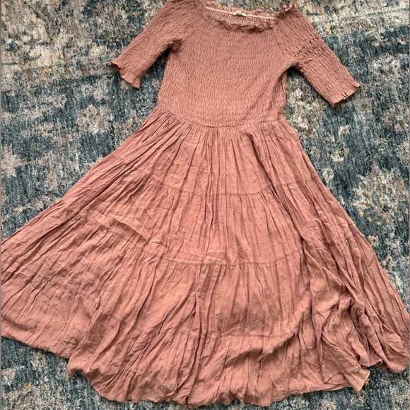 Henly Marlene Swiss Dot Midi in Mauve-Large - Picture 5 of 7